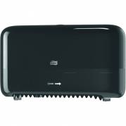 Dispenser, Tork T7, 13x36x20,7cm, sort, plast, til 2 ruller toiletpapir