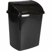 Affaldsspand, 20x25,2x33cm, 8 l, sort, plast, med sving l&Atilde;&yen;g, forberedt til v&Atilde;&brvbar;gmontering *Denne vare tages ikke retur*