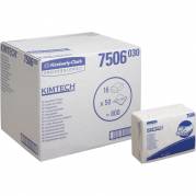 Aft&Atilde;&cedil;rringsklud, Kimberly-Clark Kimtech, 1-lags, Z-fold, 48x38cm, hvid, nonwoven, uden microplast, engangs