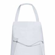 Forkl&Atilde;&brvbar;de, B&Atilde;&curren;ren, 110x90cm, 350 micron, hvid, PU, s&Atilde;&cedil;ml&Atilde;&cedil;s, krog-lukning, svejset halsb&Atilde;&yen;nd, flergangs