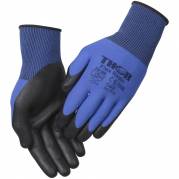 Fingerdyppet nitrilhandske, THOR Flex, Thor Flex Basic, 10, bl&Atilde;&yen;, polyester/spandex