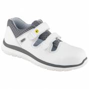Sikkerhedssko, Euro-Dan Dynamic, 38, hvid, SRC, S1C, ESD, velcro, st&Atilde;&yen;lt&Atilde;&yen;v&Atilde;&brvbar;rn, vidde 12