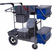 Reng&Atilde;&cedil;ringsvogn, Tina Trolleys ERGO, 1360x580x1150mm, s&Atilde;&cedil;lv, pulverlakeret st&Atilde;&yen;l