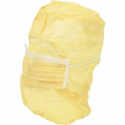 H&Atilde;&yen;rnet med mundbind, gul, PP, latexfri, engangs