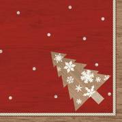 Middagsserviet, Dunisoft, 1/4 fold, 40x40cm, r&Atilde;&cedil;d, airlaid, Alps *Denne vare tages ikke retur*