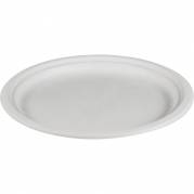 Fibertallerken, ABENA Gastro, &Oslash;26cm, hvid, sukkerr&oslash;r