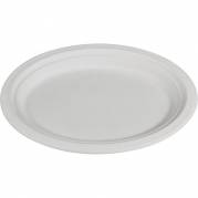 Fibertallerken, ABENA Gastro, 19x26cm, hvid, sukkerr&oslash;r, oval
