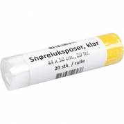 Affaldspose med snøreluk, 20 l, klar, LDPE/virgin, 44x50cm