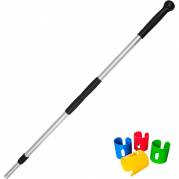 Teleskopskaft til klik, sort, aluminium/PP, 100-178,5 cm
