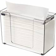 Borddispenser, Katrin, 22,5x10,5x16,5cm, plast, gennemsigtig, til interfold servietter