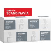 H&aring;ndkl&aelig;deark, Katrin Plus, 2-lags, W-fold, 32x20,3cm, 8 cm, hvid, nyfiber