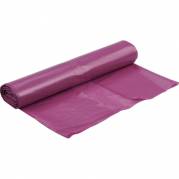 S&aelig;k, 60 l, transparent lilla, LDPE/genanvendt, 55x103cm
