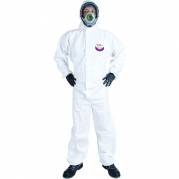 Beskyttelsesdragt, Weepro, XXXL, hvid, nonwoven/PE, usteril, Type 5B/6B, enkeltforpakket, engangs