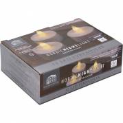 Ekstra LED fyrfadslys, 4,5cm, &Oslash;4cm, hvid, plast, 12 stk. genopladelige, med pulserende flamme