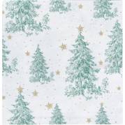 Middagsserviet, Christmas Tree, 3-lags, 1/4 fold, 40x40cm, flerfarvet, papir