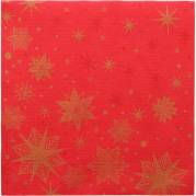 Middagsserviet, Dunisoft, Stargazing Red, 1/4 fold, 40x40cm, flerfarvet, airlaid