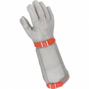 Brynjehandske, Niroflex Easyfit, XS, gr&Atilde;&cedil;n, st&Atilde;&yen;l, med manchet, med strammeb&Atilde;&yen;nd