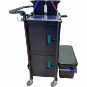 Reng&Atilde;&cedil;ringsvogn, lille, 770x730x1030mm, sort, recycle/HDPE, 75% genbrugsplast, 100% genanvendelig