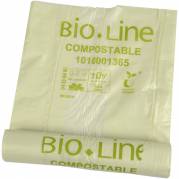 Biosæk Bio-Line 120 l, transparent grøn, majsstivelse, 80x110cm