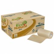 H&Atilde;&yen;ndkl&Atilde;&brvbar;derulle, Lucart T3 Natural, 2-lags, Mini, 70m x 22,8cm, &Atilde;&tilde;13cm, natur, 100% genbrugspapir, med spiralhylse