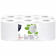 Jumborulle, Biotech, 2-lags, Mini, 150m x 9,5cm, &Atilde;&tilde;19,5cm, hvid, 100% nyfiber