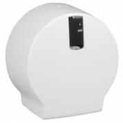 Dispenser, White Classic, Mini, 12x26x26cm, Ø20cm, hvid, plast, til mini jumboruller, restrullefunktion