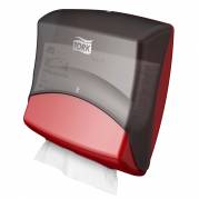 Dispenser, Tork W4, 20,6x42,7x39,4cm, r&Atilde;&cedil;d, plast, til industriaft&Atilde;&cedil;rring *Denne vare tages ikke retur*