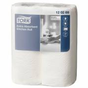 K&Atilde;&cedil;kkenrulle, Tork Ekstra Plus , 2-lags, 15,4m x 23cm, &Atilde;&tilde;10,7cm, hvid, 100% nyfiber
