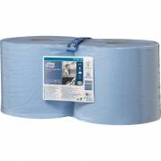 V&Atilde;&brvbar;rkstedsrulle, Tork W1/W2, 2-lags, 255m x 23,5cm, &Atilde;&tilde;26,2cm, bl&Atilde;&yen;, blandingsfibre *Denne vare tages ikke retur*