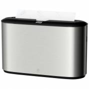 Dispenser, Tork H2, 11,6x32,3x21,8cm, gr&Atilde;&yen;, rustfrit st&Atilde;&yen;l, til h&Atilde;&yen;ndkl&Atilde;&brvbar;deark med maks dybde p&Atilde;&yen; 9 cm og maks bredde 22,5 cm *Denne vare tages ikke retur*