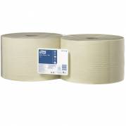 V&Atilde;&brvbar;rkstedsrulle, Tork W1, 1-lags, 1190m x 23,5cm, &Atilde;&tilde;38cm, gul, 100% genbrugspapir *Denne vare tages ikke retur*