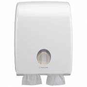 Dispenser, Kimberly-Clark Aquarius, Midi, 14,7x31,7x40,7cm, hvid, plast, til toiletpapir i ark *Denne vare tages ikke retur*