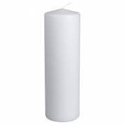 Bloklys, 30cm, &Oslash;9,6cm, hvid, 190 timer, paraffin