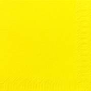 Frokostserviet, Duni, 2-lags, 1/4 fold, 33x33cm, gul, nyfiber *Denne vare tages ikke retur*