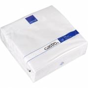Middagsserviet, 3-lags, 1/4 fold, 40x40cm, hvid, nyfiber
