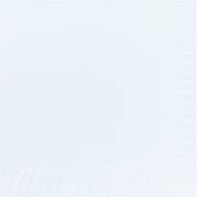 Frokostserviet, Duni, 3-lags, 1/4 fold, 33x33cm, hvid, nyfiber