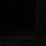 Middagsserviet, Duni, 3-lags, 1/4 fold, 40x40cm, sort, nyfiber *Denne vare tages ikke retur*