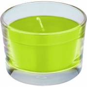 Glaslys, Duni Ibiza, 6cm, &Atilde;&tilde;8,5cm, kiwi, 18 timer, paraffin/glas *Denne vare tages ikke retur*