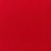 Kaffeserviet, Duni, 3-lags, 1/4 fold, 24x24cm, rød, nyfiber