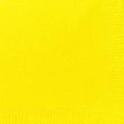 Kaffeserviet, Duni, 3-lags, 1/4 fold, 24x24cm, gul, nyfiber *Denne vare tages ikke retur*