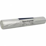 Spandepose, 22 l, klar, LDPE/virgin, 54,5x50,5cm, ideel til malerbakker og rullespande