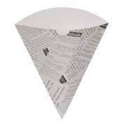 Kr&Atilde;&brvbar;mmerhus, Fish N chips, 15x16cm, sort, papir, kl&Atilde;&brvbar;bet, konisk