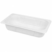 Bakke, 32,5x17,5x6,5cm, 2500 ml, hvid, PP, 1-rums, 1/3 GN