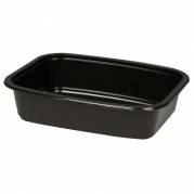 Plastbakke, ABENA Cater-Line, 14,5x10,8x3,7cm, 400 ml, 400 ml, sort, PP