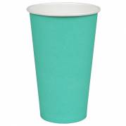 Kaffeb&Atilde;&brvbar;ger, ABENA Gastro, 13,6cm, &Atilde;&tilde;9cm, 48 cl, turkis, PE/pap, 16 oz