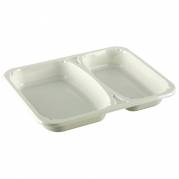 Bakke, C 2227-2L , 22,7x17,8x3cm, 780 ml, hvid, CPET, 2-rums, 340/440 ml, standard serie
