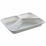 Bakke, C 2227-3A , 22,7x17,8x3cm, 760 ml, hvid, CPET, 3-rums, 150/210/400 ml, standard serie, hovedret