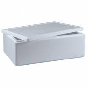 Termokasse, ABENA Cater-Line, 30x40x21cm, 12 l, hvid, EPS, med l&Atilde;&yen;g