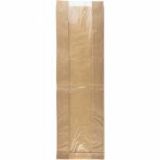 Rudepose, 14x45,5x7cm, 35 g/m2, brun, papir, med rude, med sidefals