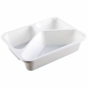 Bakke, C 2227-3K, 22,7x17,8x5,3cm, 1295 ml, hvid, CPET, 3-rums, 255/355/685 ml, standard serie, hovedret